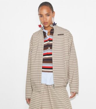 Nylon Plaid Golfjakke