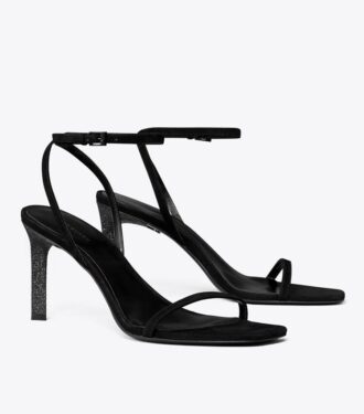 Pavé-sandaler med hæl