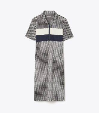 Performance Jacquard Color-Block kjole