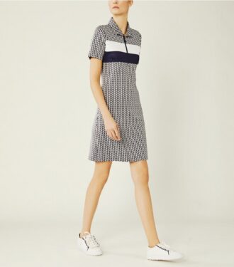 Performance Jacquard Color-Block kjole