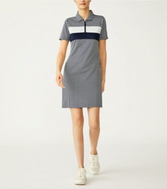 Performance Jacquard Color-Block kjole