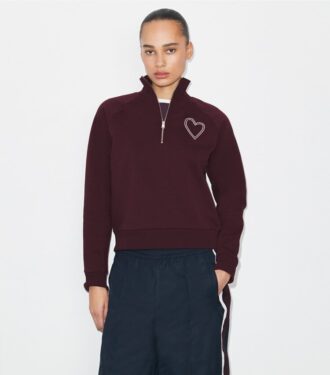 Pick Stitch Heart French Terry Sweatshirt
