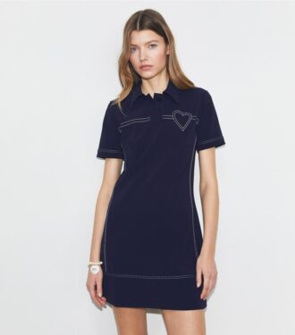 Pick Stitch Stretch Polo-kjole