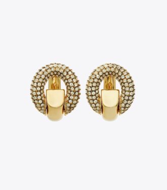 Pierced Pavé Hoop øreringe