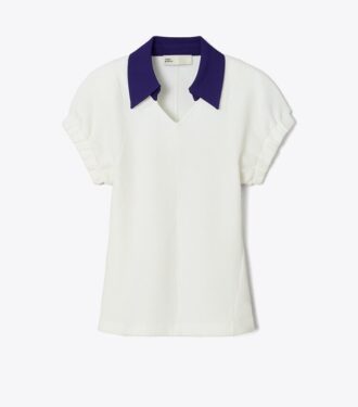 Polo i bomuld og silke