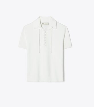 Polo-sweater med snørebånd