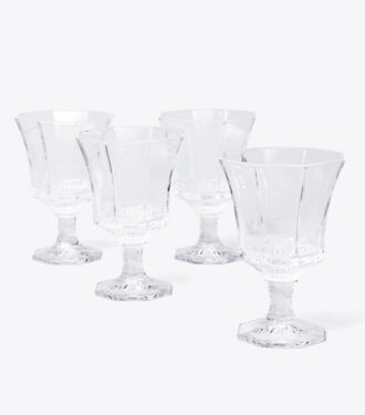 Presset glas, sæt med 4