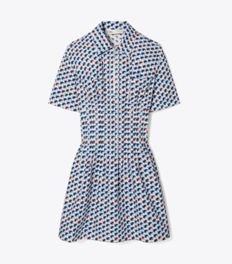 Printet bomulds-poplin-kjole