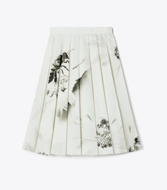 Printet twill-nederdel