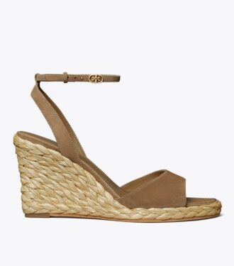 Raffia-kilehælssandal Raffia-kilehælssandal