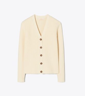 Ribbet merinould cardigan
