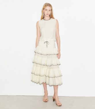 Ruffle bomuldsnederdel