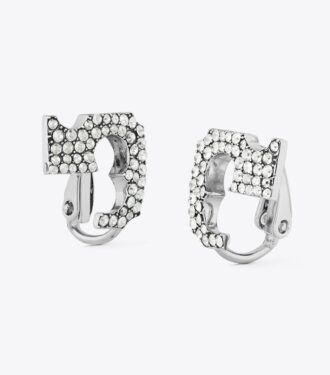 Runway Pavé Serif T clip-on øreringe