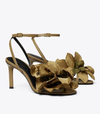 Sandaler med blomsterhæl