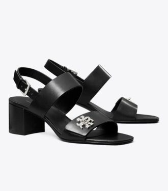 Sandaler med drejelås og hæl