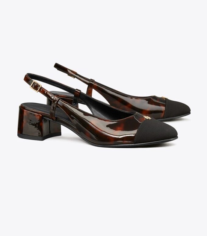 Slingback-pumps med kappe Slingback-pumps med kappe