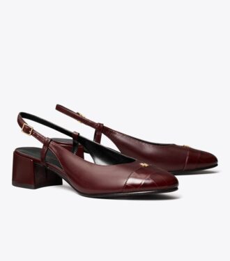 Slingback-pumps med kappe