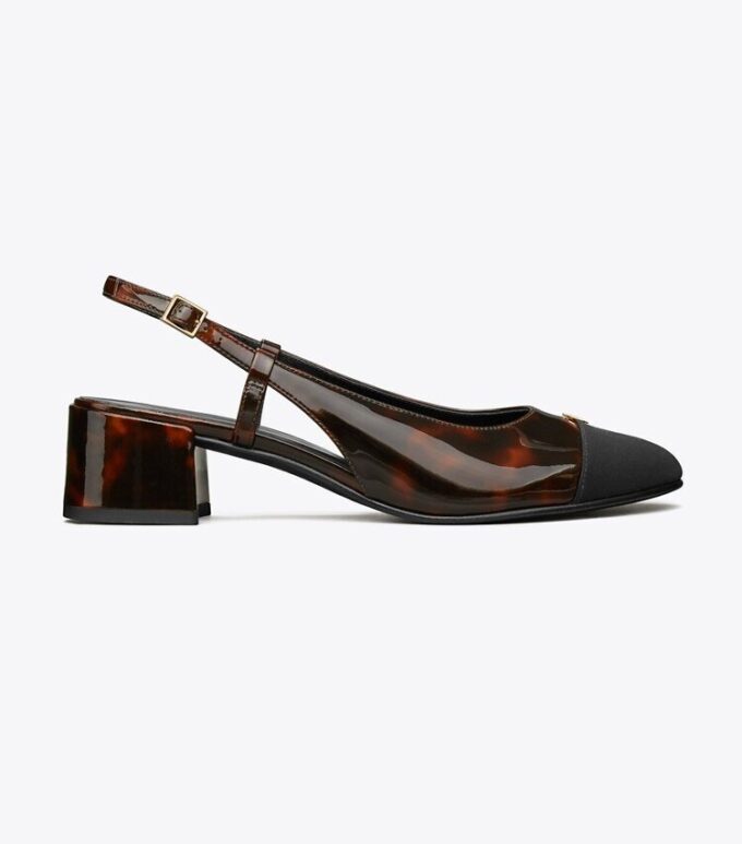 Slingback-pumps med kappe Slingback-pumps med kappe