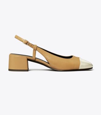Slingback-pumps med kappe
