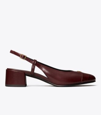 Slingback-pumps med kappe