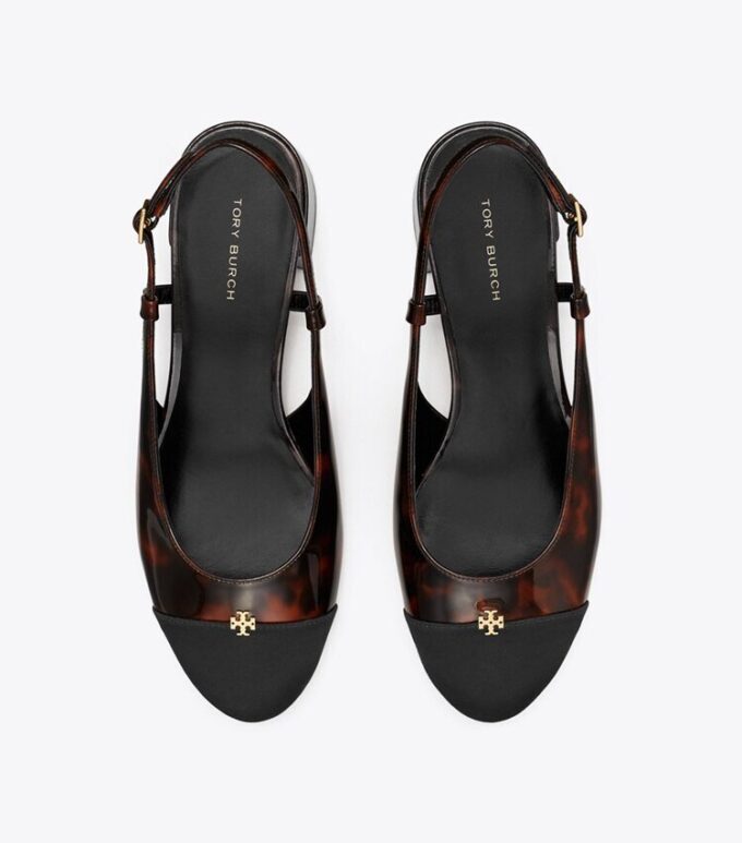 Slingback-pumps med kappe Slingback-pumps med kappe