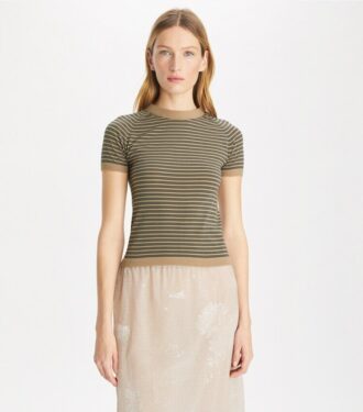 Stribet nylon-rullekrave