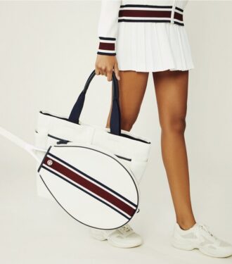Stribet tennistaske