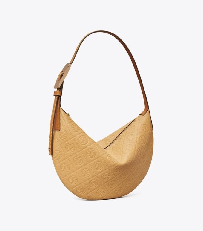 T Monogram Pebbled Small Balloon Bag