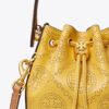 T Monogram Perforeret læder Mini Bucket Bag