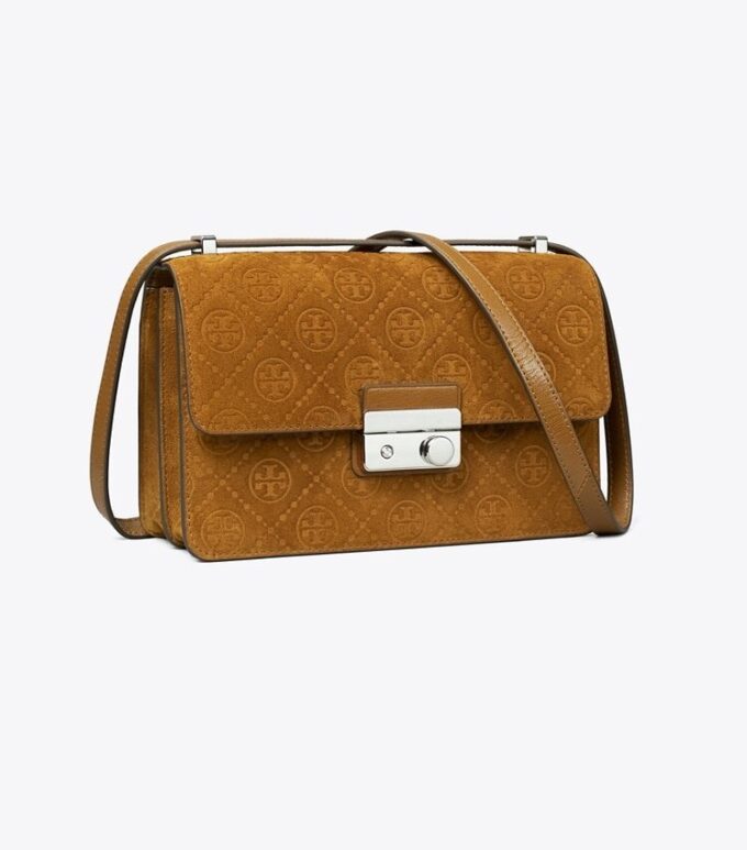 T Monogram ruskind skuldertaske