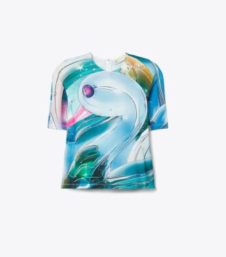 T-shirt i bomuld med print