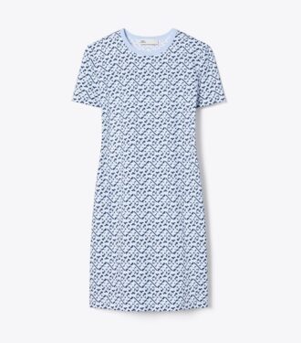 T-shirtkjole i bomuld med print