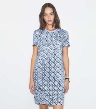 T-shirtkjole i bomuld med print