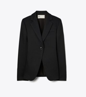 Tekstureret crepe-blazer